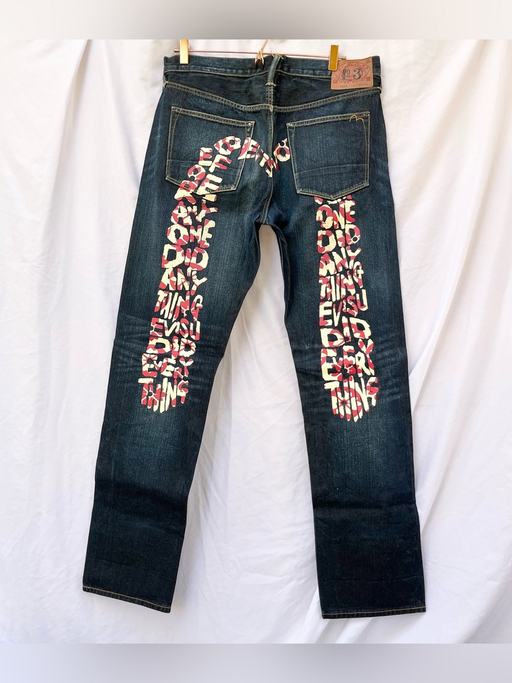 EVISU | DAICOCK HERITAGE SELVEDGE DENIM DARK WASH LOT 2000 34x34 JEANS STRAIGHT